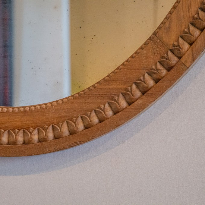 Pair of Large Carved Hardwood Mirrors
