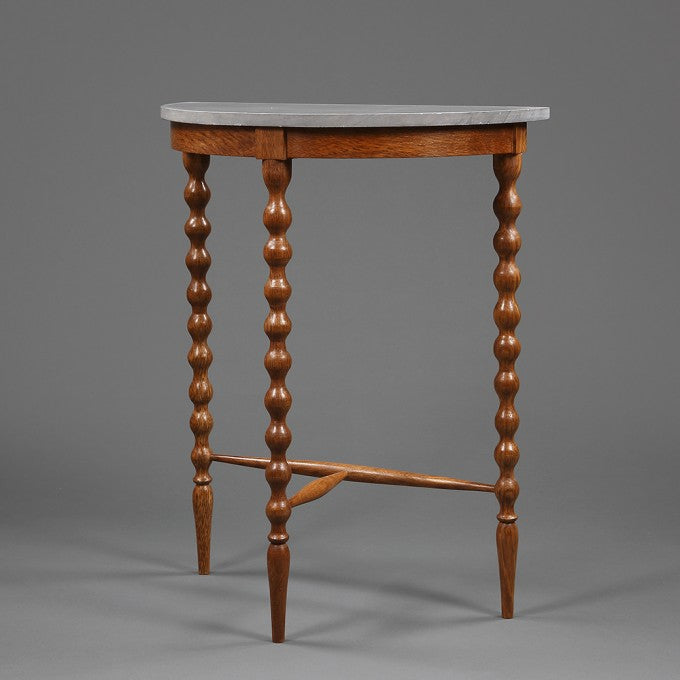 A PAIR OF MODERN BOBBIN LEGGED SIDE TABLES