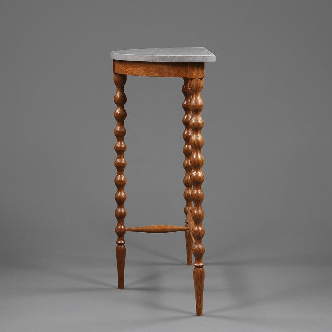 A PAIR OF MODERN BOBBIN LEGGED SIDE TABLES