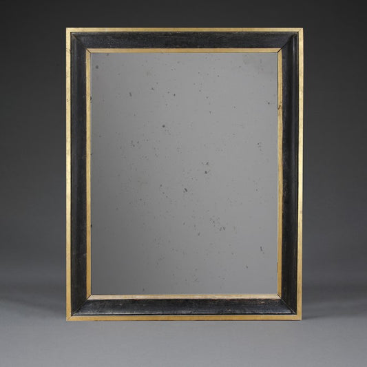 A VERY LARGE 19TH CENTURY EBONISED AND GILT FRAME