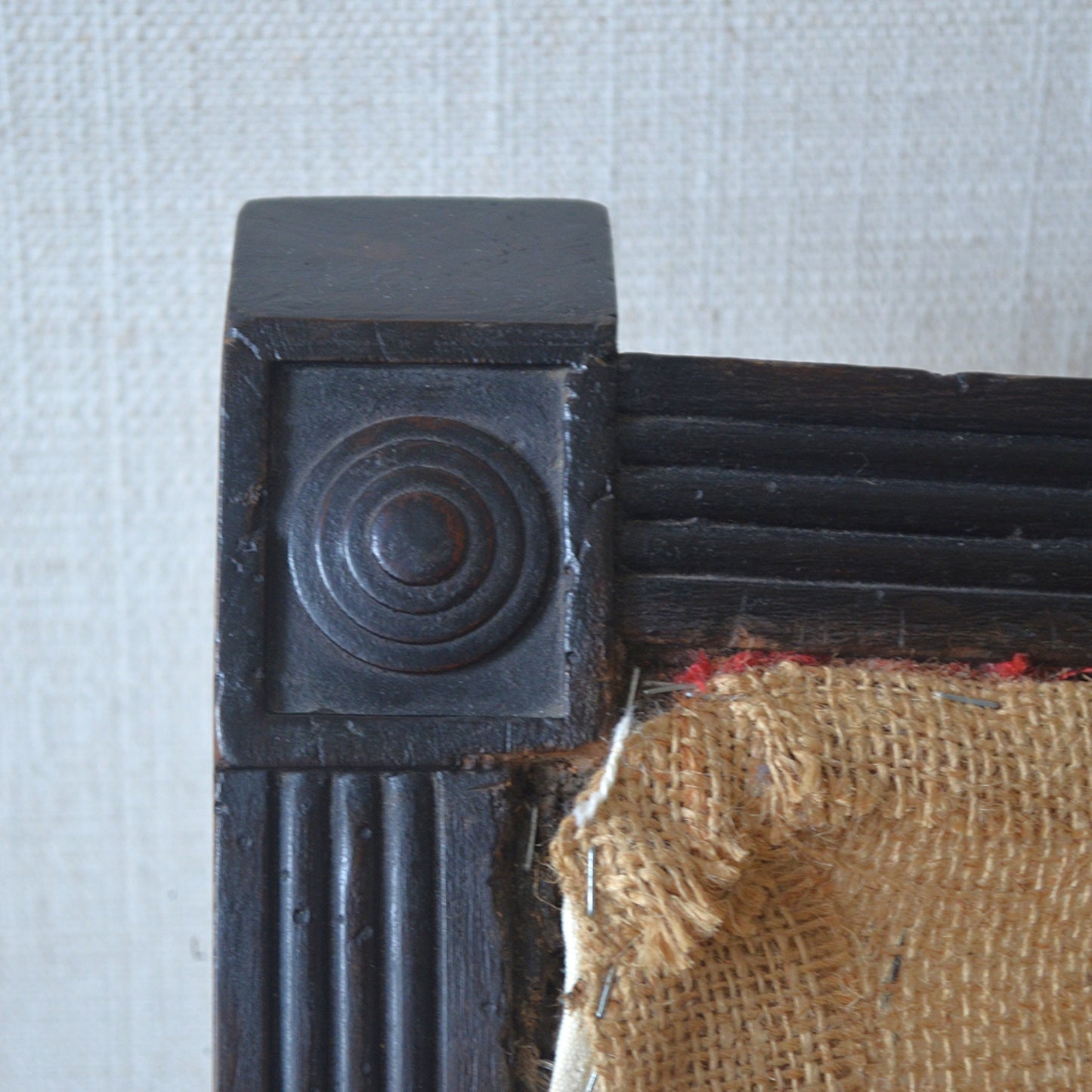 Anglo Indian Ebonised Hardwood Armchair