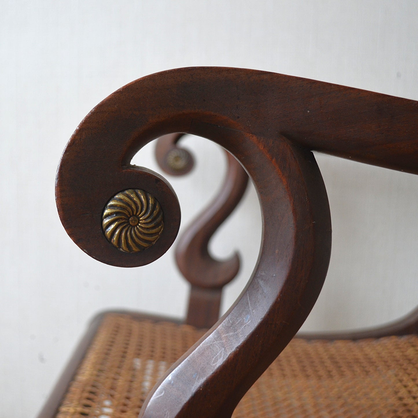Pair of Mahogany Open Arm Carver Chairs