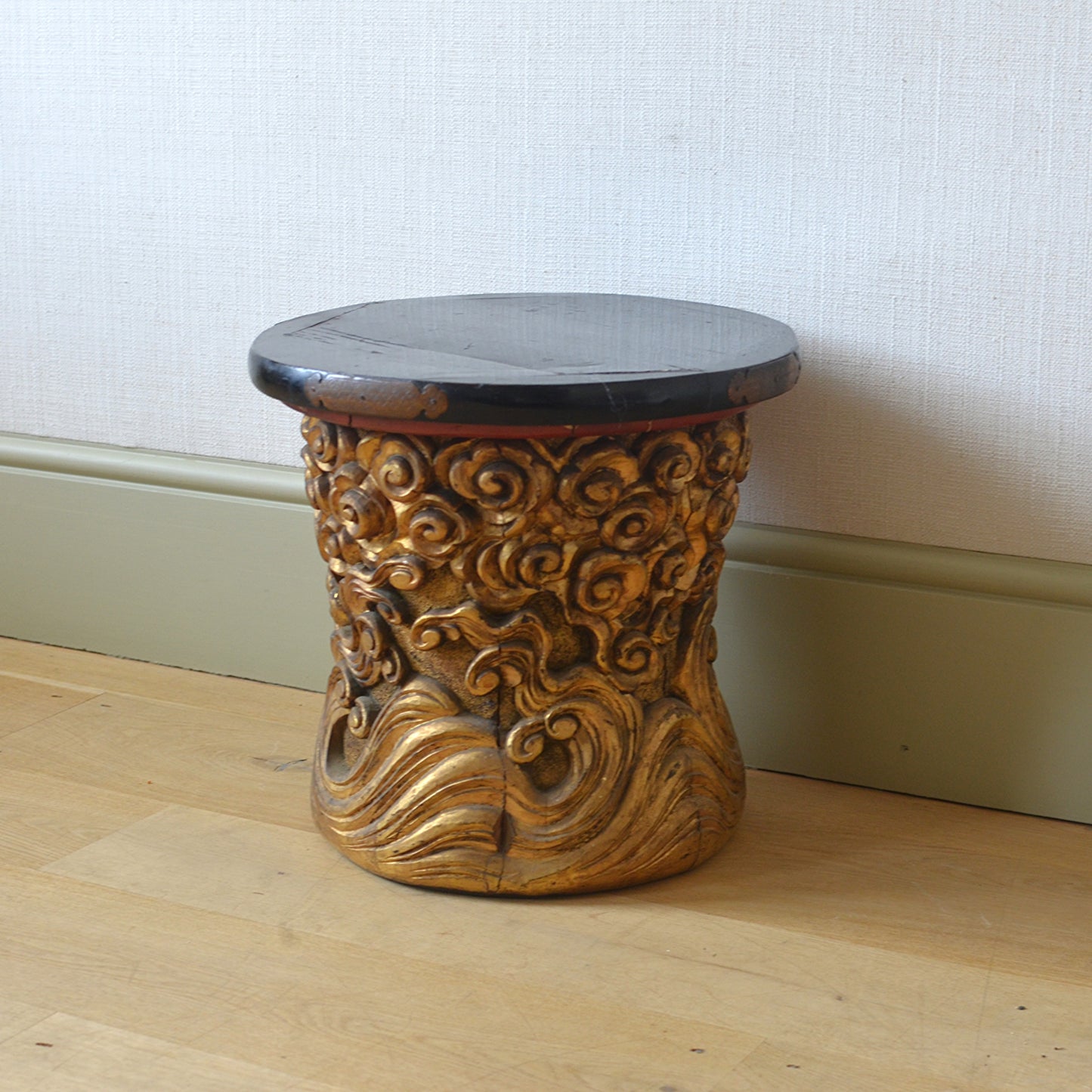 Gilt and Lacquer Side Table