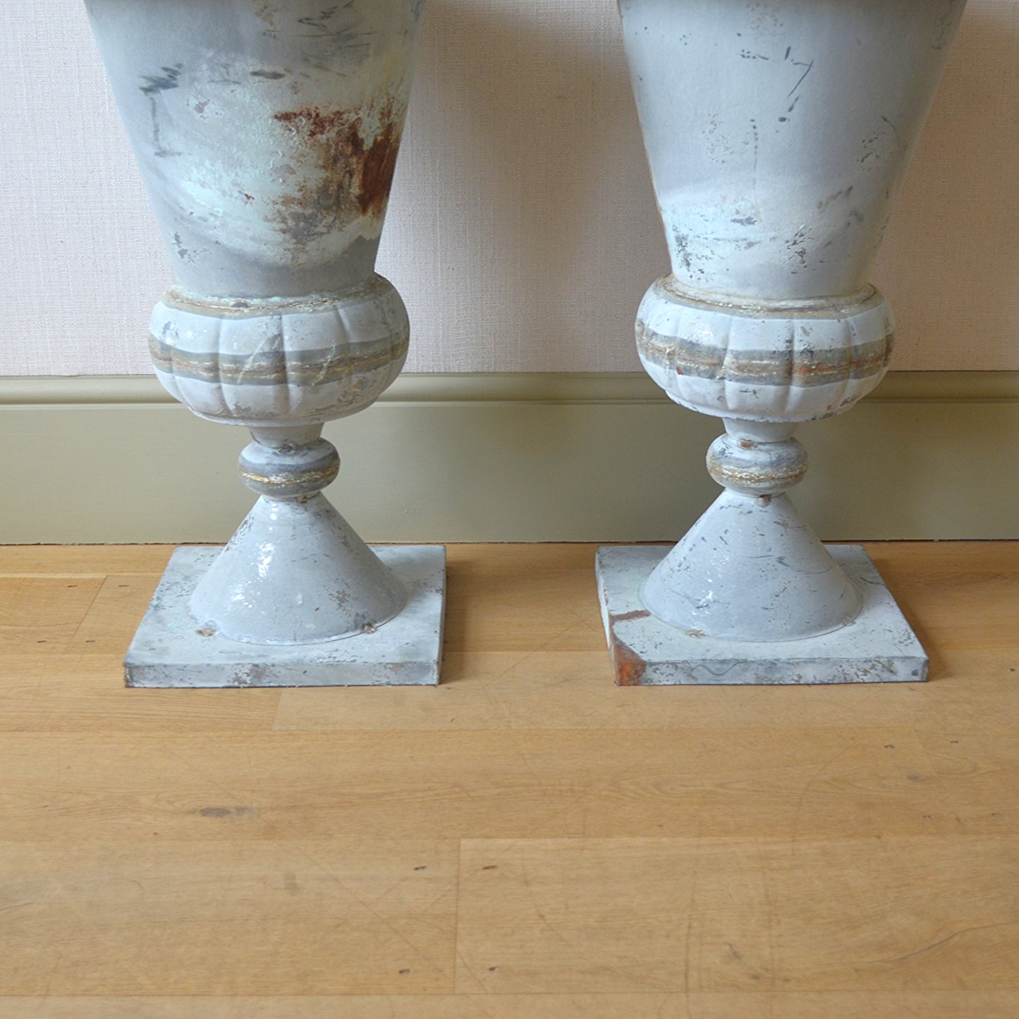 Pair of Large Metal Planters