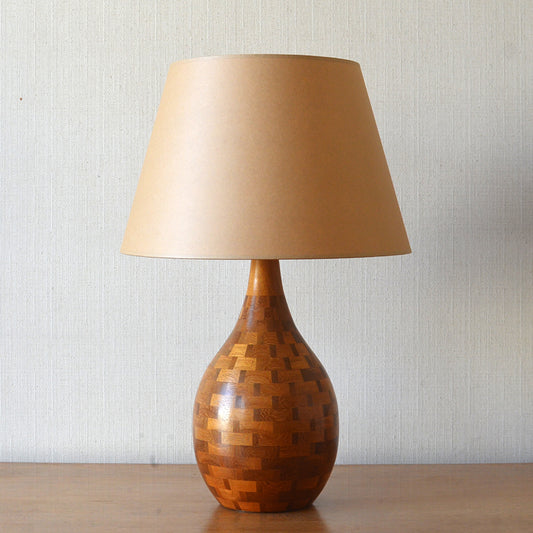 Walnut Parquetry Table Lamp