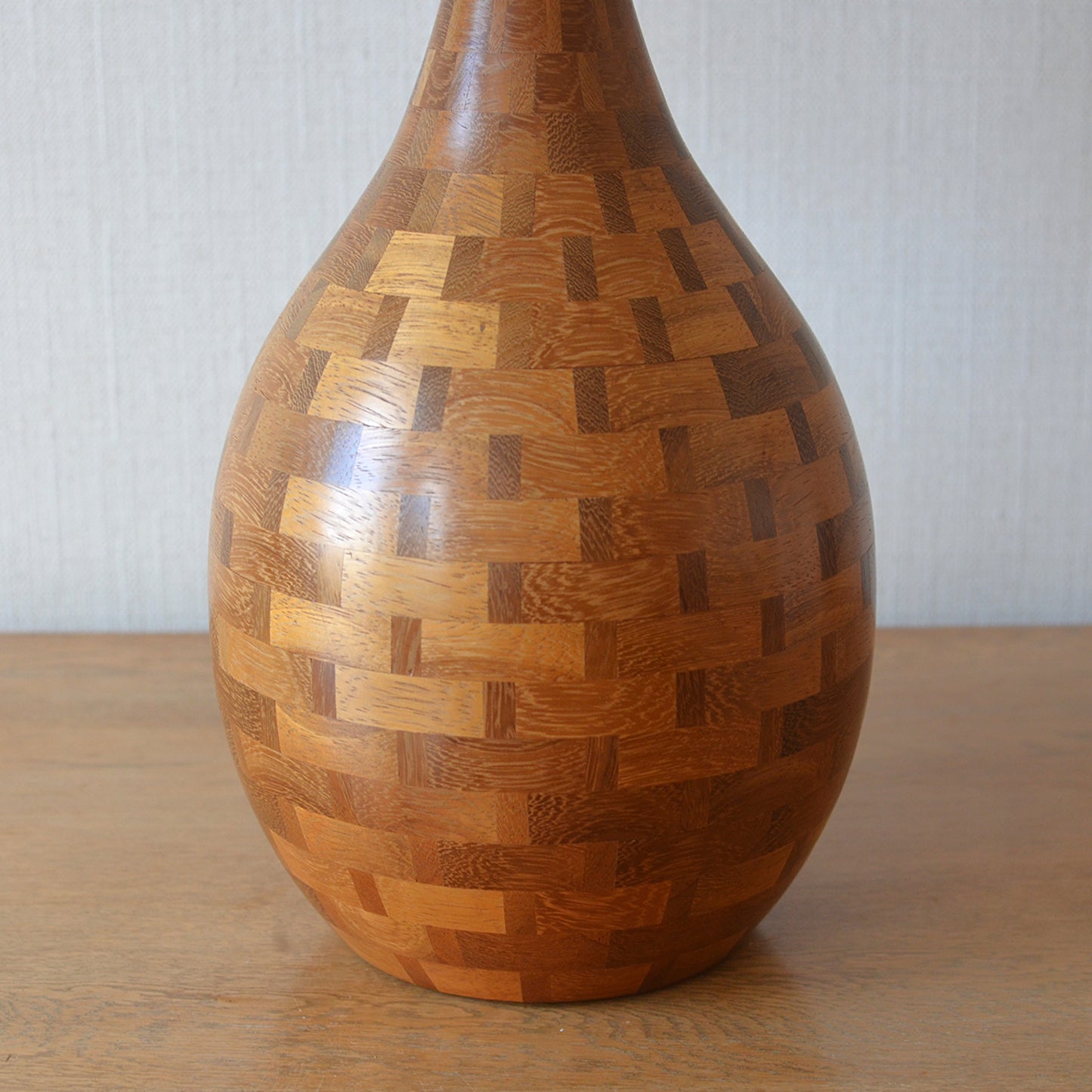 Walnut Parquetry Table Lamp