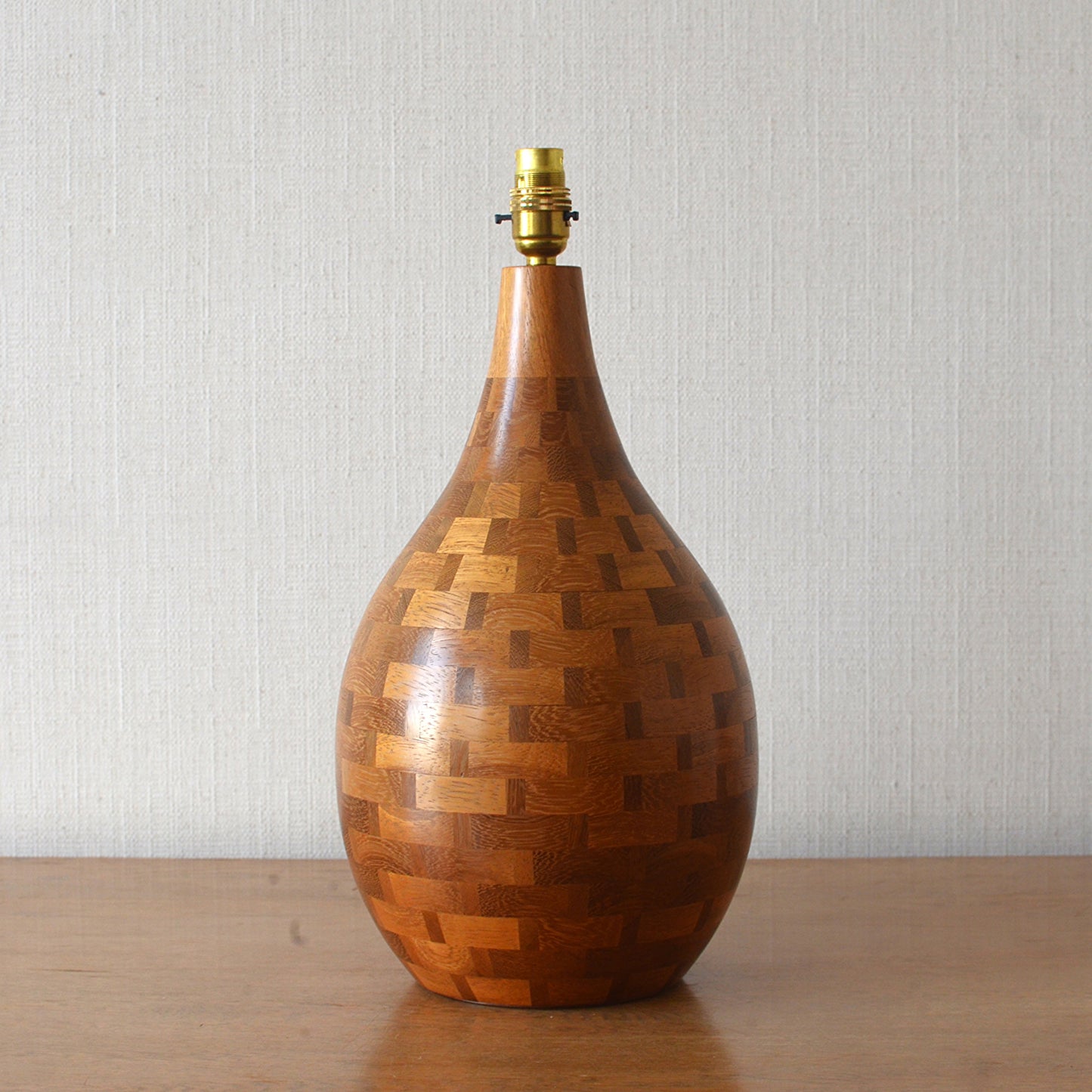 Walnut Parquetry Table Lamp
