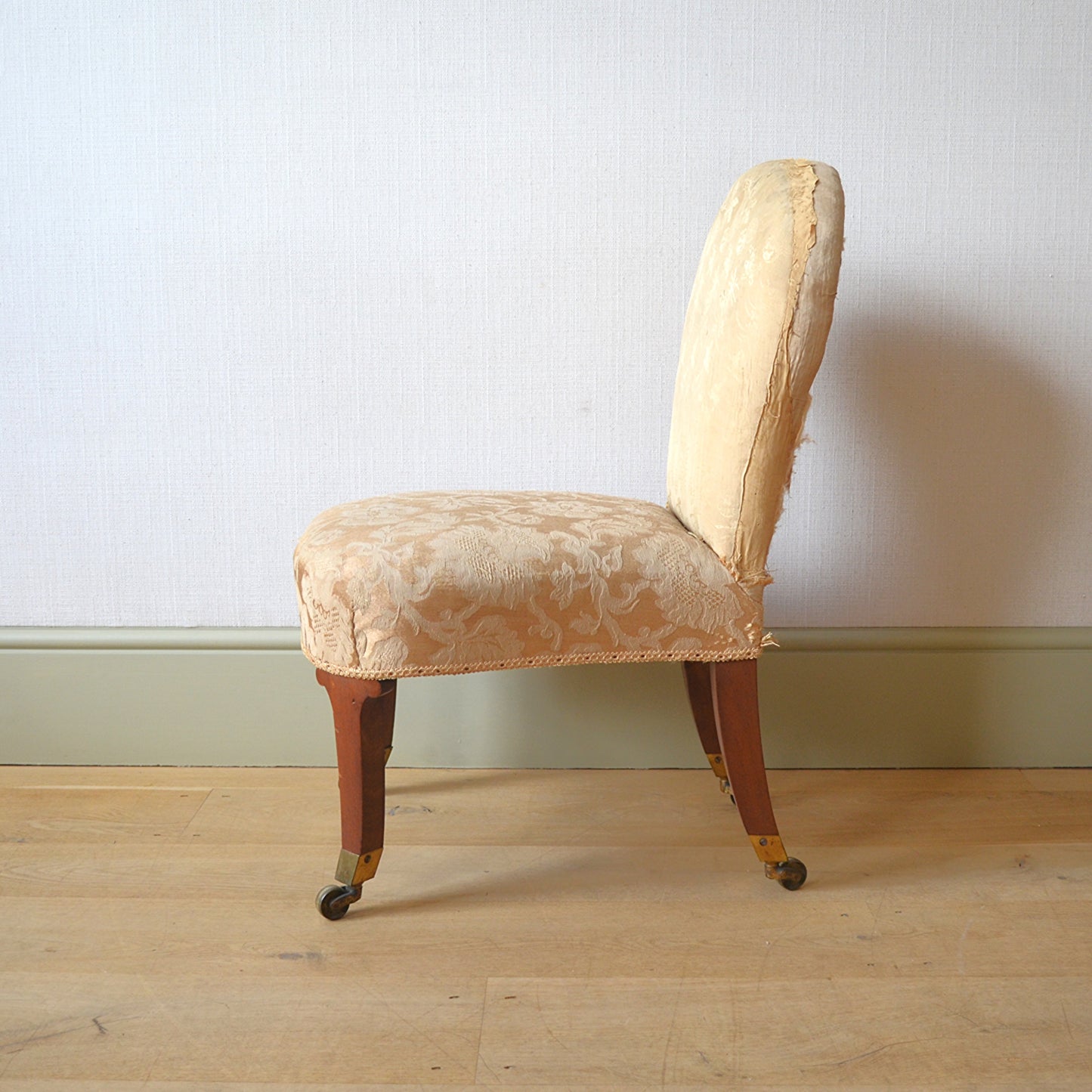 Unusual Pair of Mahogany Low Side Chairs