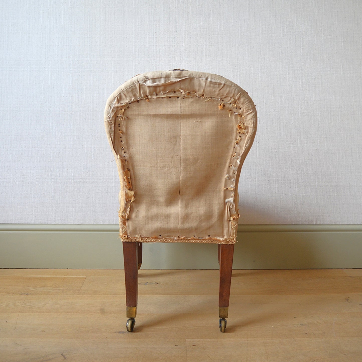 Unusual Pair of Mahogany Low Side Chairs