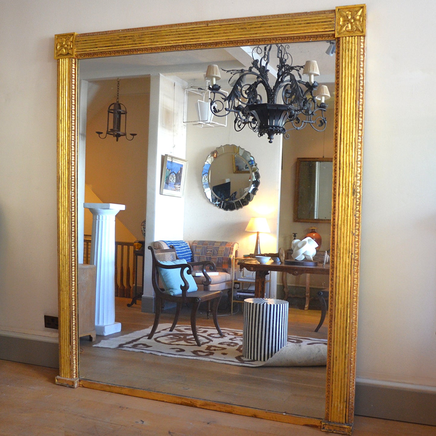 Very Large Regency Overmantle Mirror