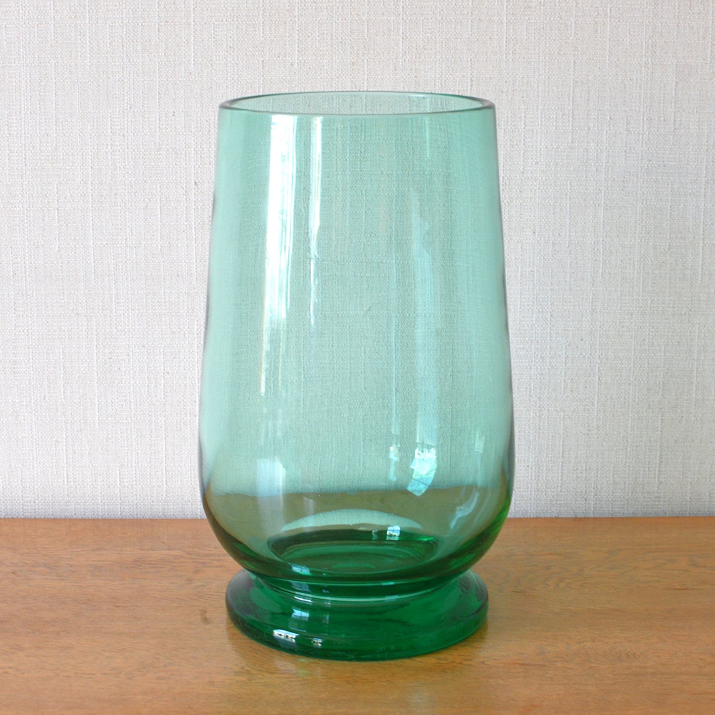 Large Green Glass Vase by Powell & Sons