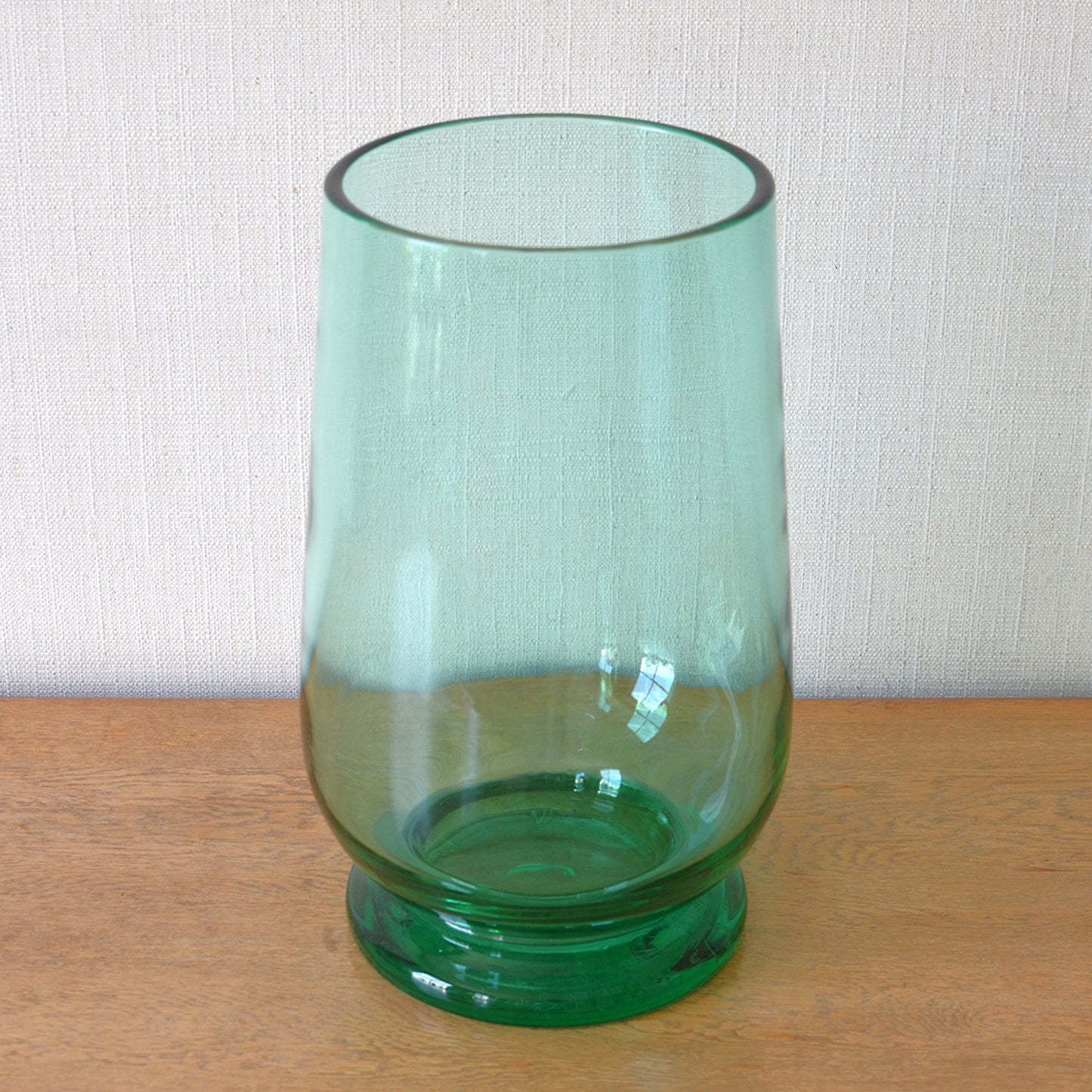 Large Green Glass Vase by Powell & Sons