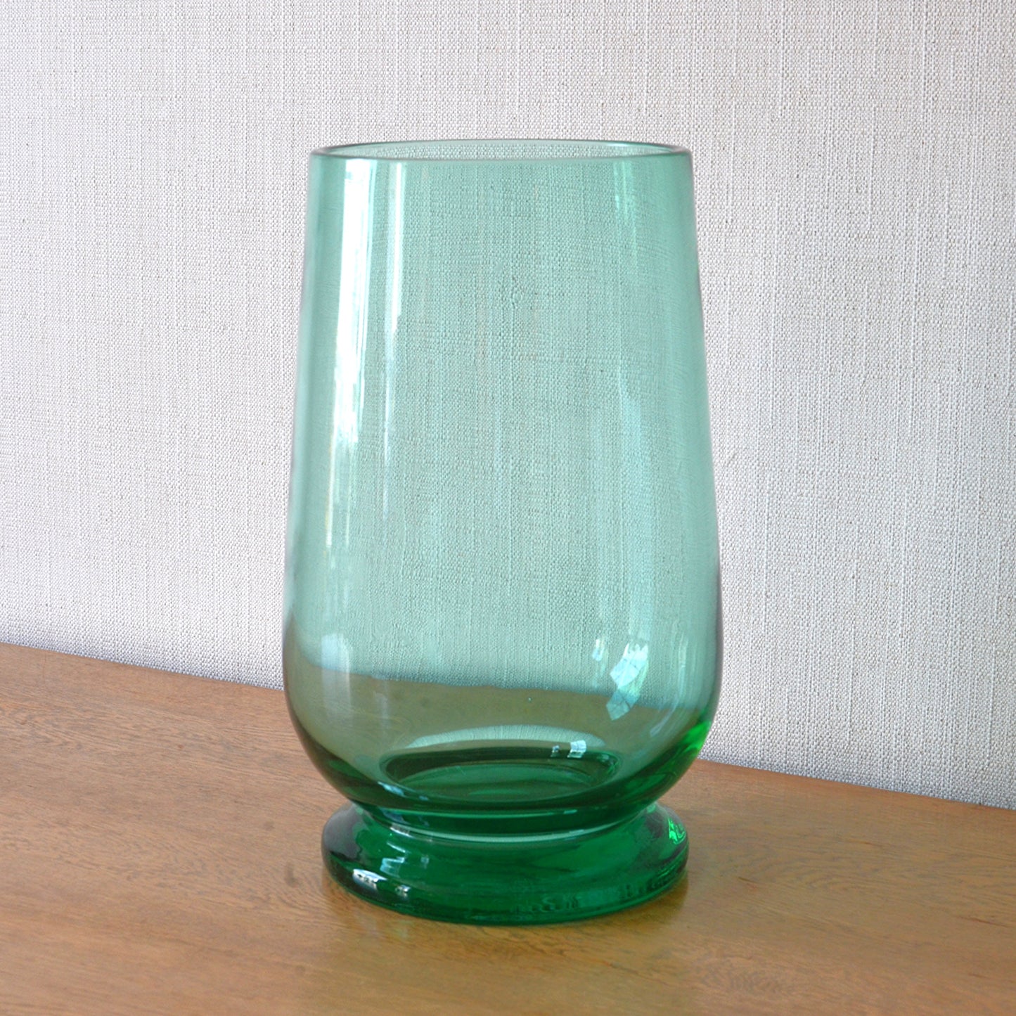 Large Green Glass Vase by Powell & Sons