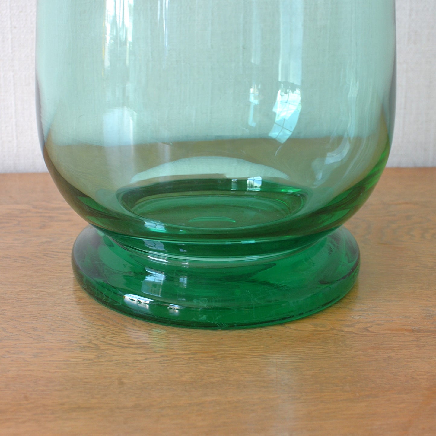 Large Green Glass Vase by Powell & Sons