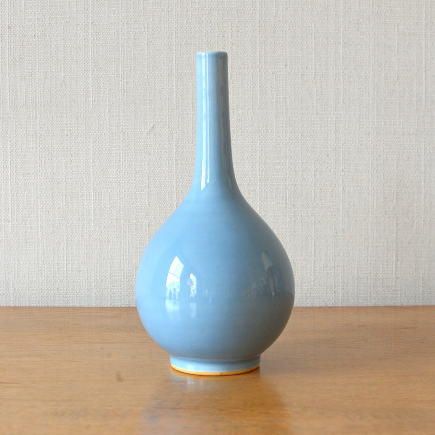Light Blue Bottle Neck Vase