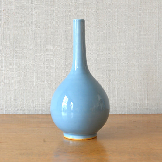 Light Blue Bottle Neck Vase