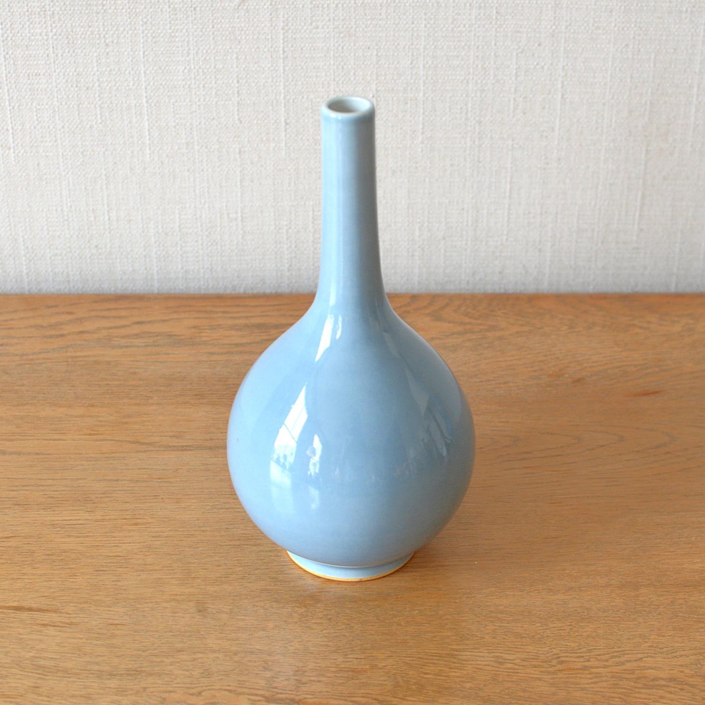 Light Blue Bottle Neck Vase