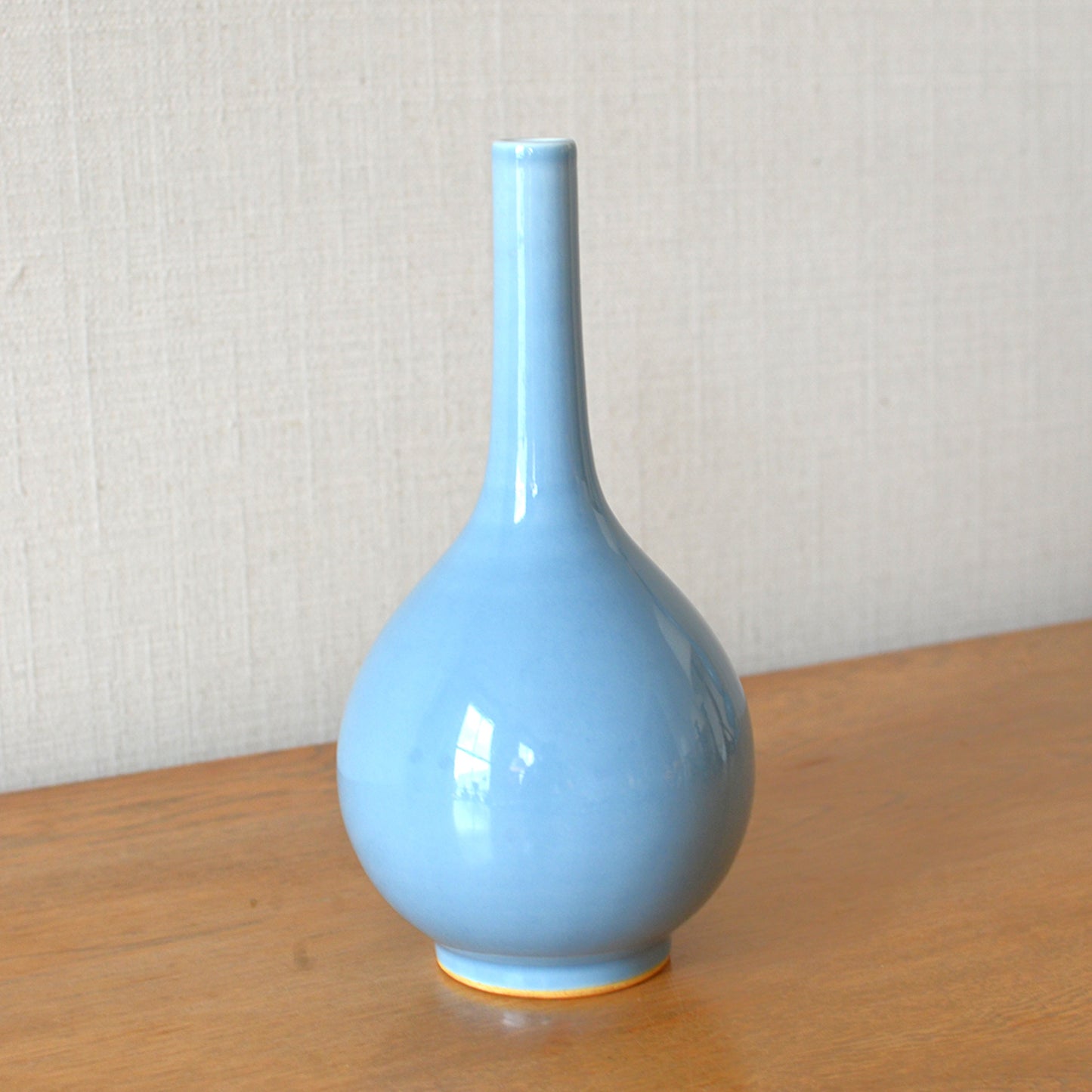 Light Blue Bottle Neck Vase