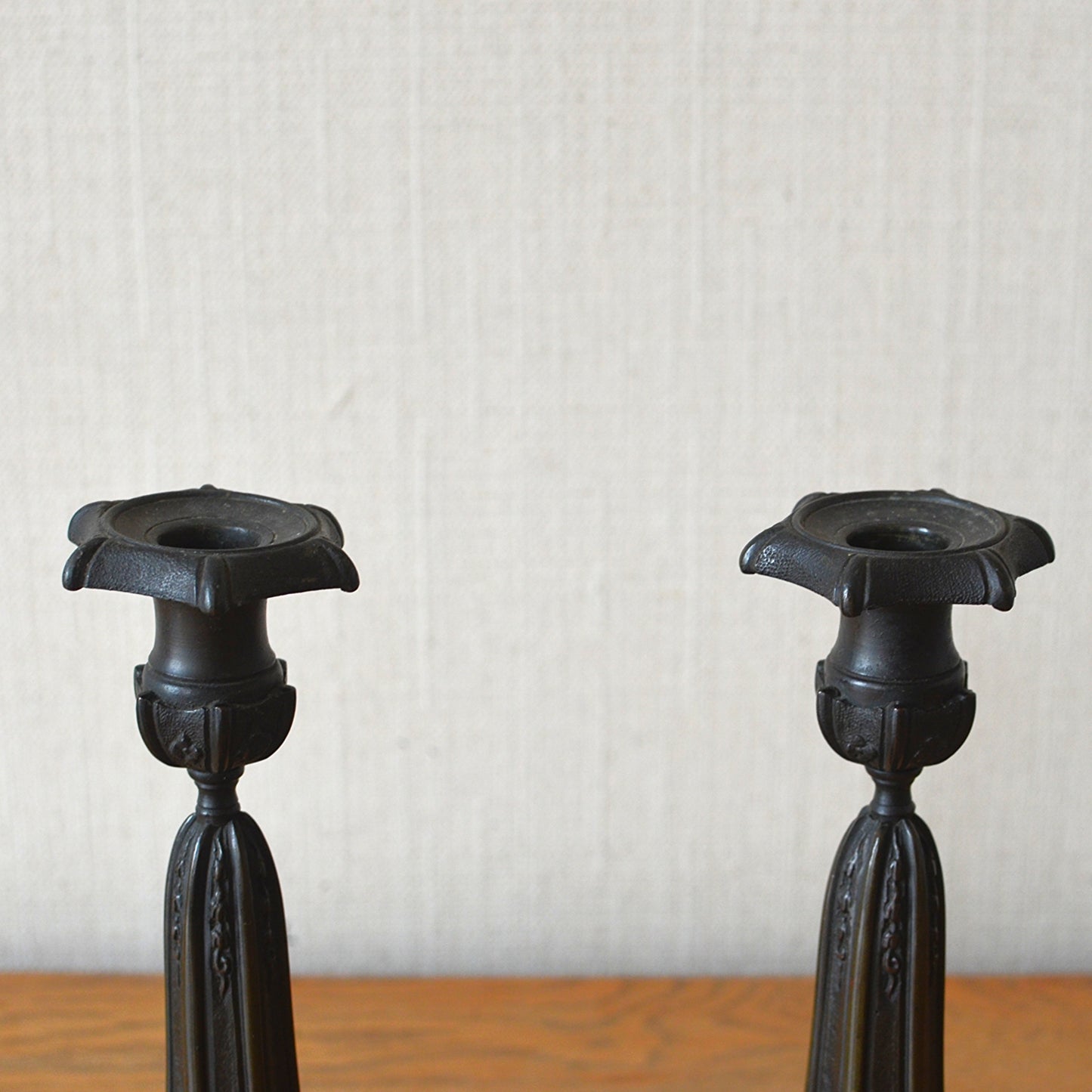 Pair of Bronze Candlesticks