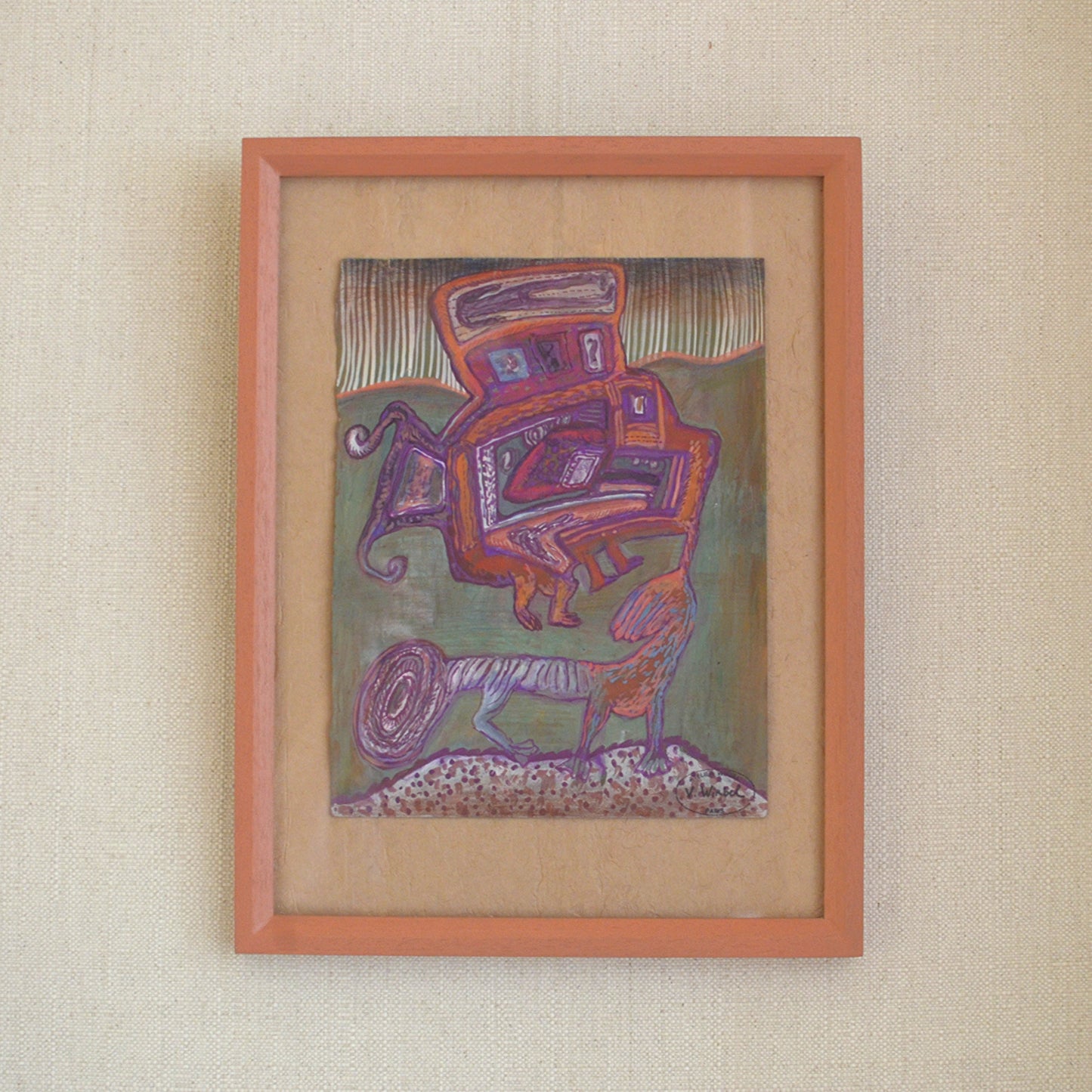 Abstract Painting by Véronique Wirbel (1950-1990)