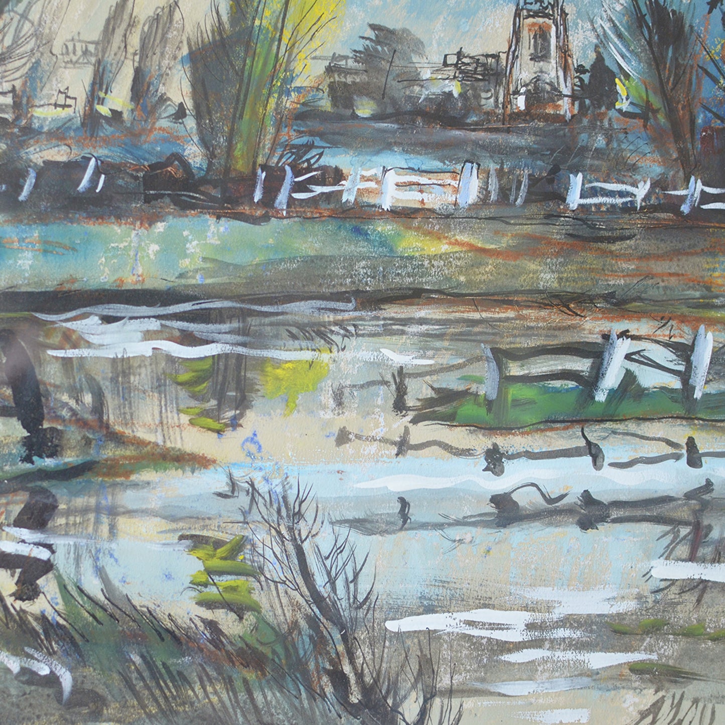 Abstract Painting by Rowland Suddaby (1912–1972)