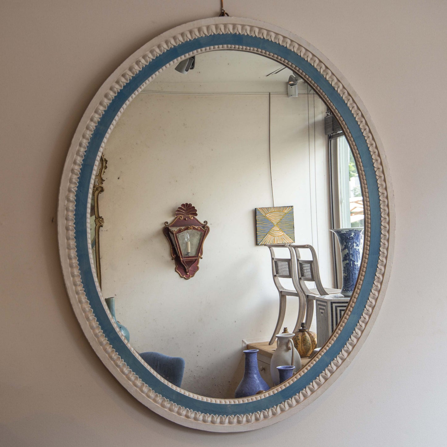 Pair of Large Carved Hardwood Mirrors