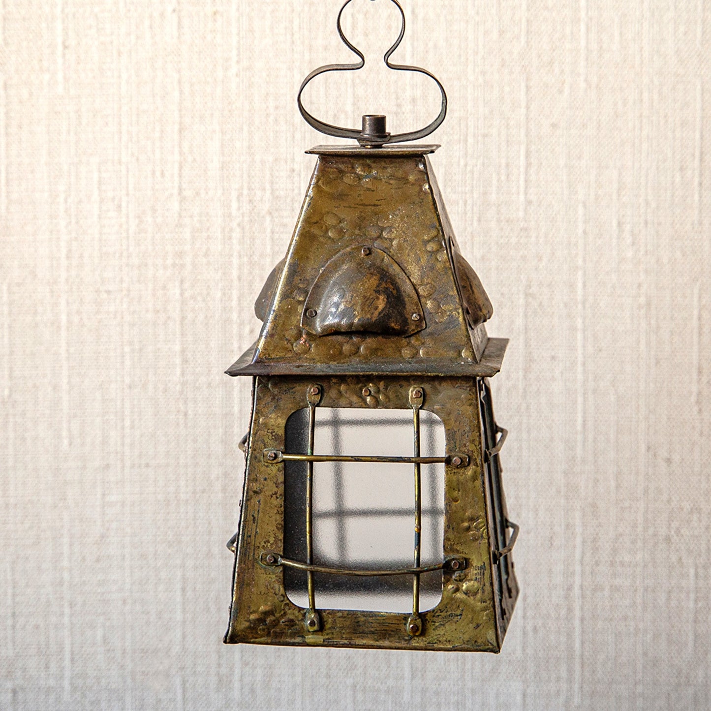 Arts & Crafts Square Brass Lantern