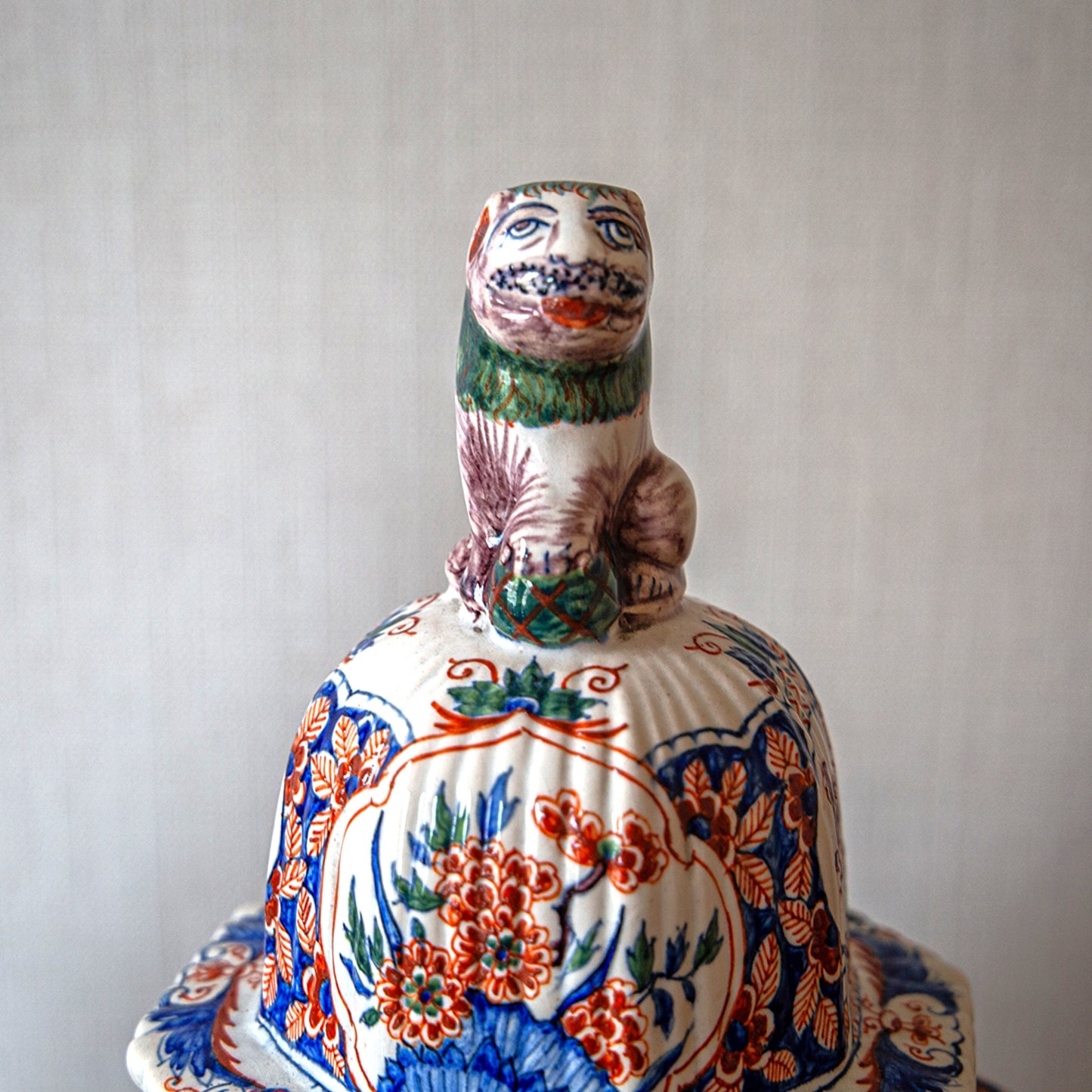 Pair of Lidded Delft Vases