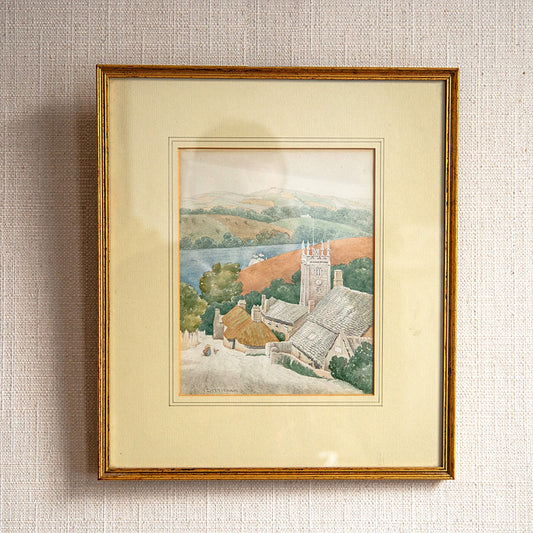 Watercolour Landscape Painting by Albert E. Newcombe (1864-1945)