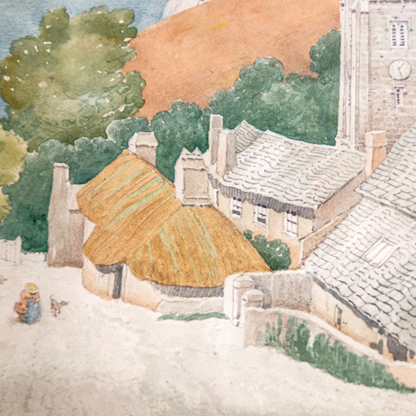 Watercolour Landscape Painting by Albert E. Newcombe (1864-1945)