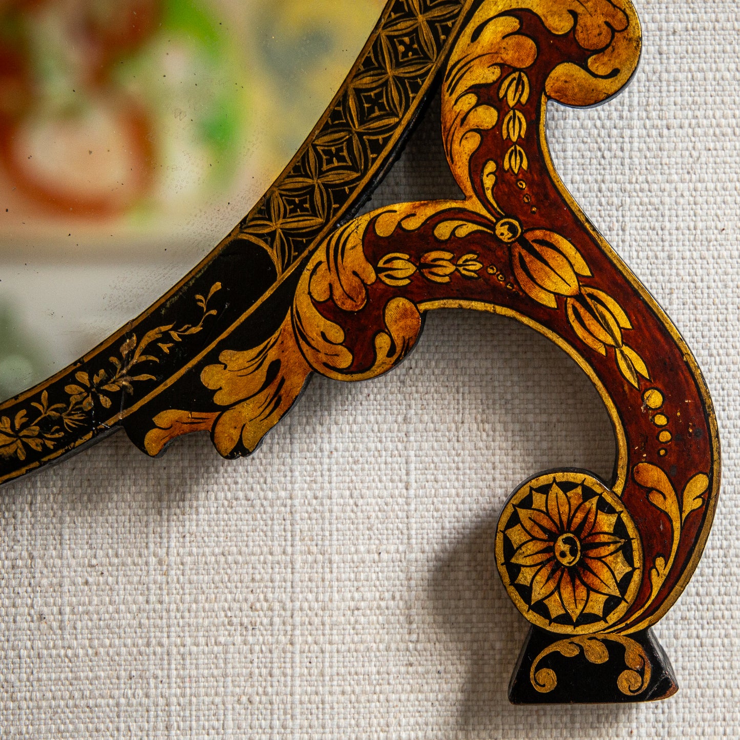 Painted Skeleton Mirror