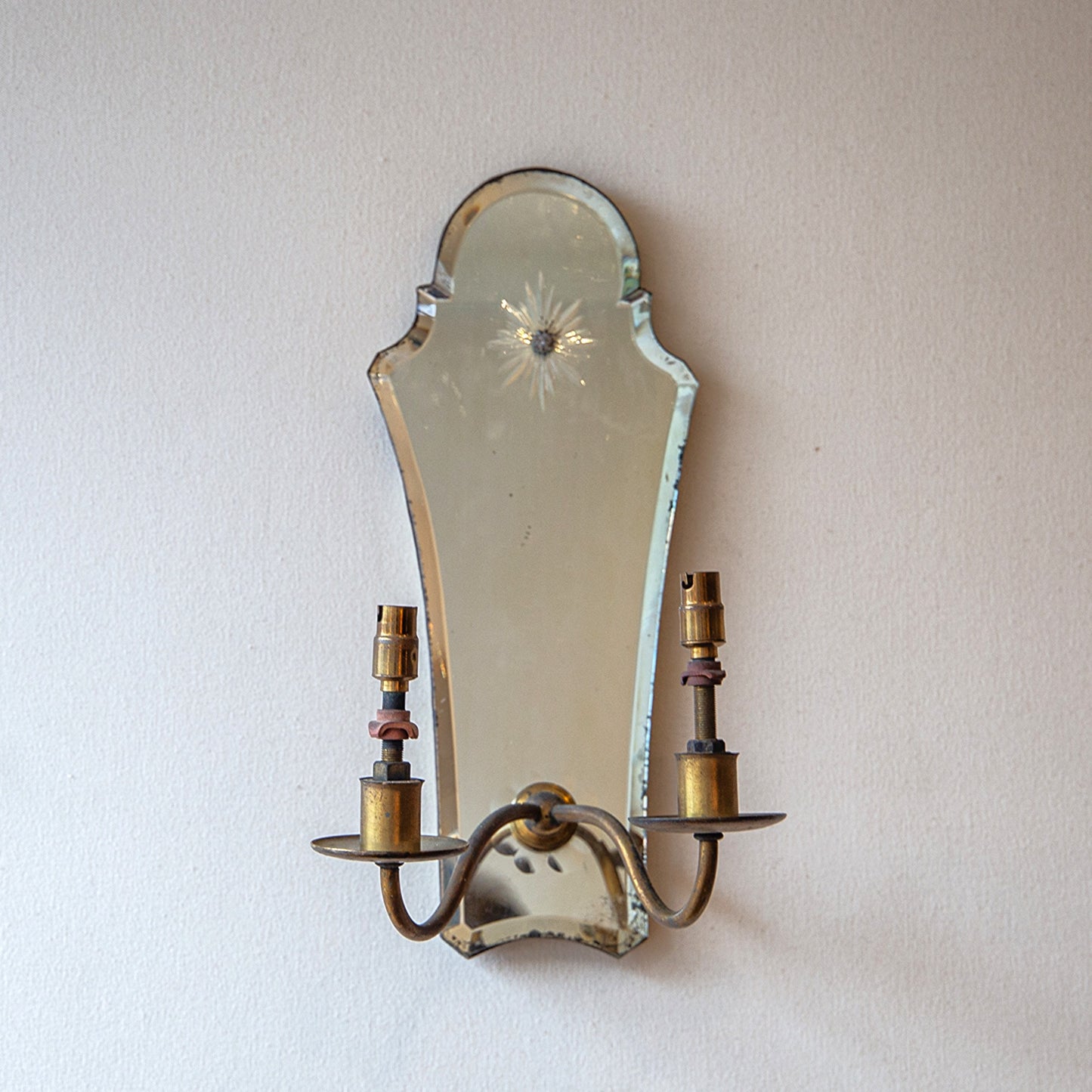 Pair of Mirrored Wall Lights