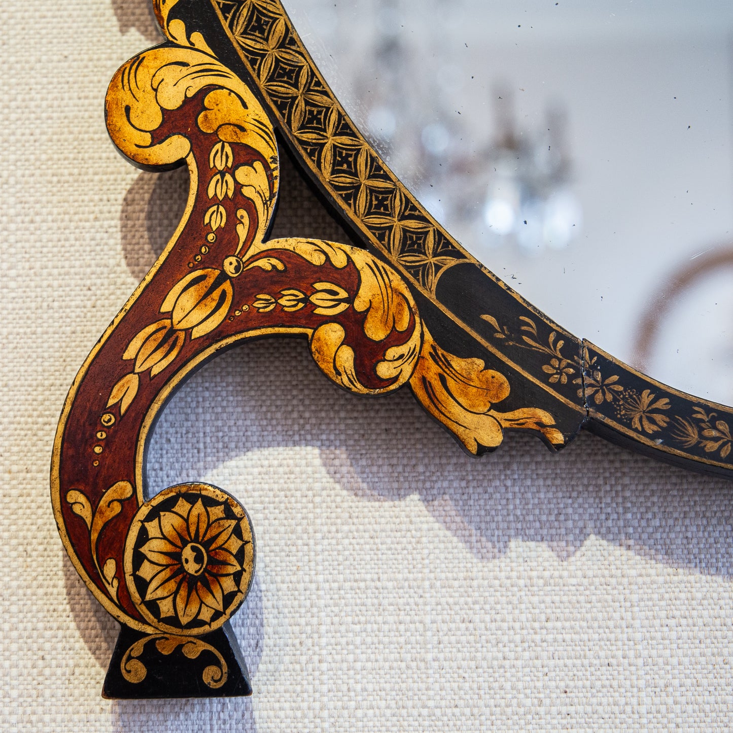 Painted Skeleton Mirror