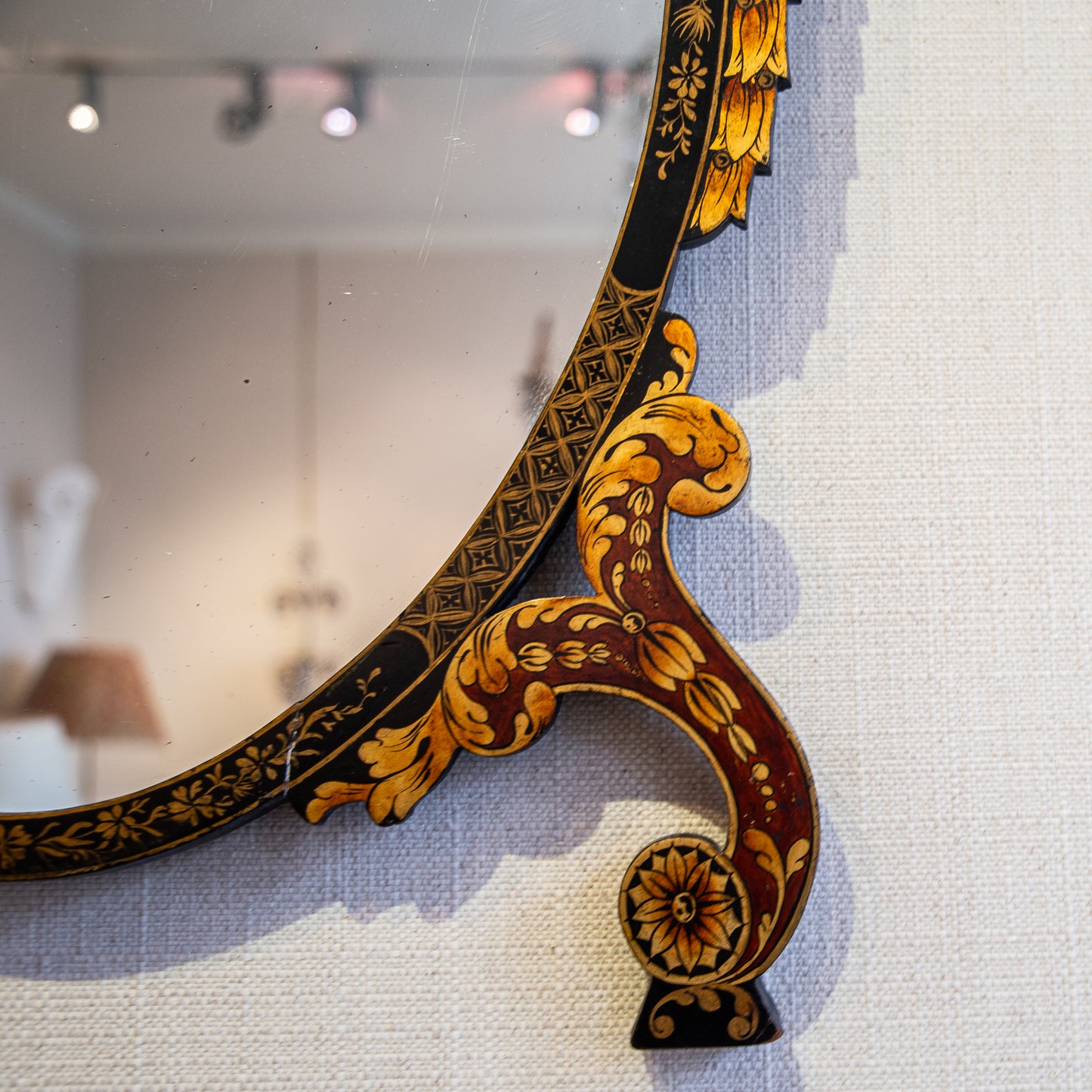 Painted Skeleton Mirror