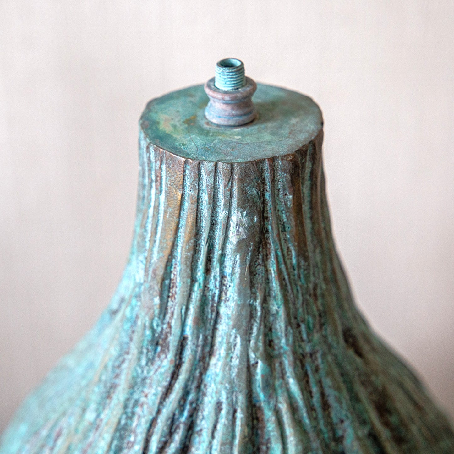 Pair of Bronze Double Gourd Lamp Bases