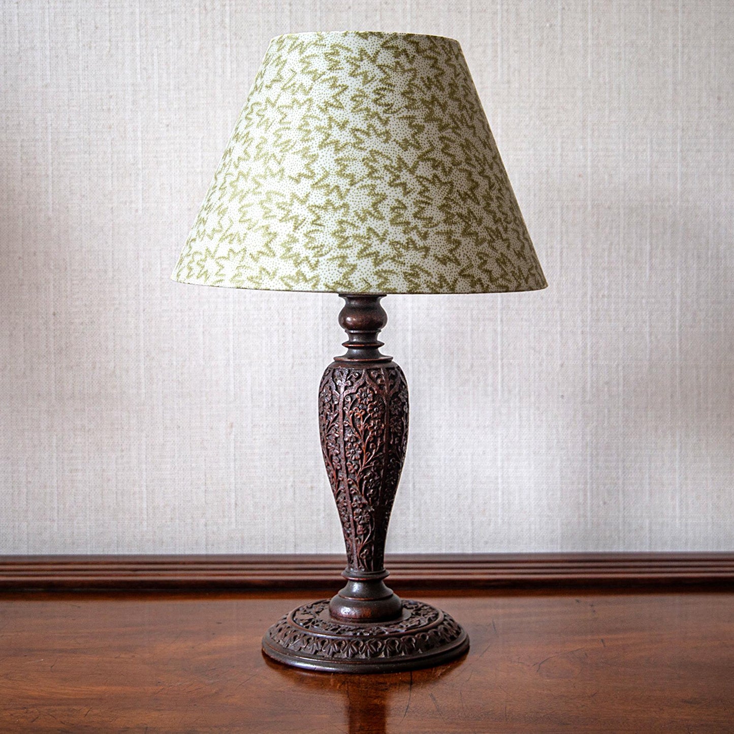 Small Carved Baluster Table Lamp