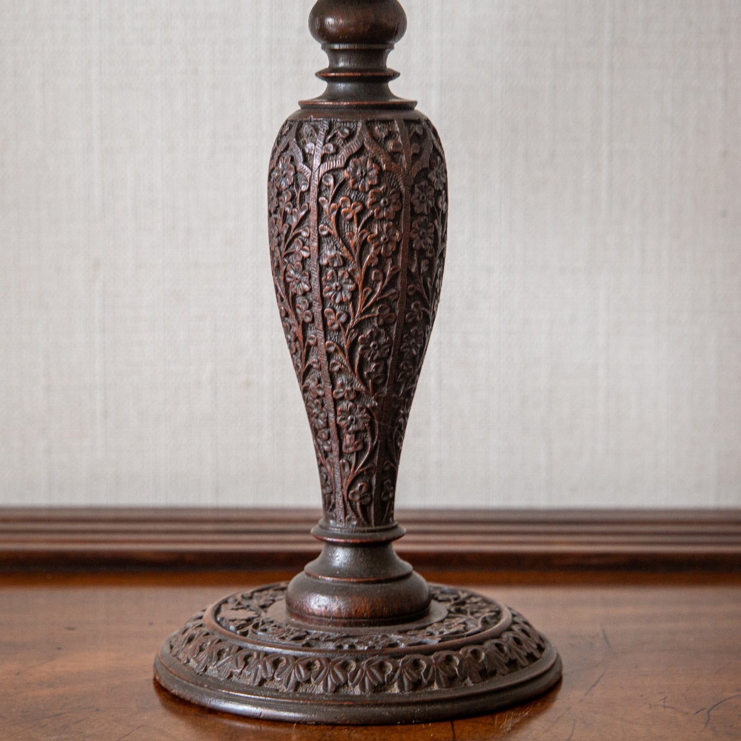 Small Carved Baluster Table Lamp