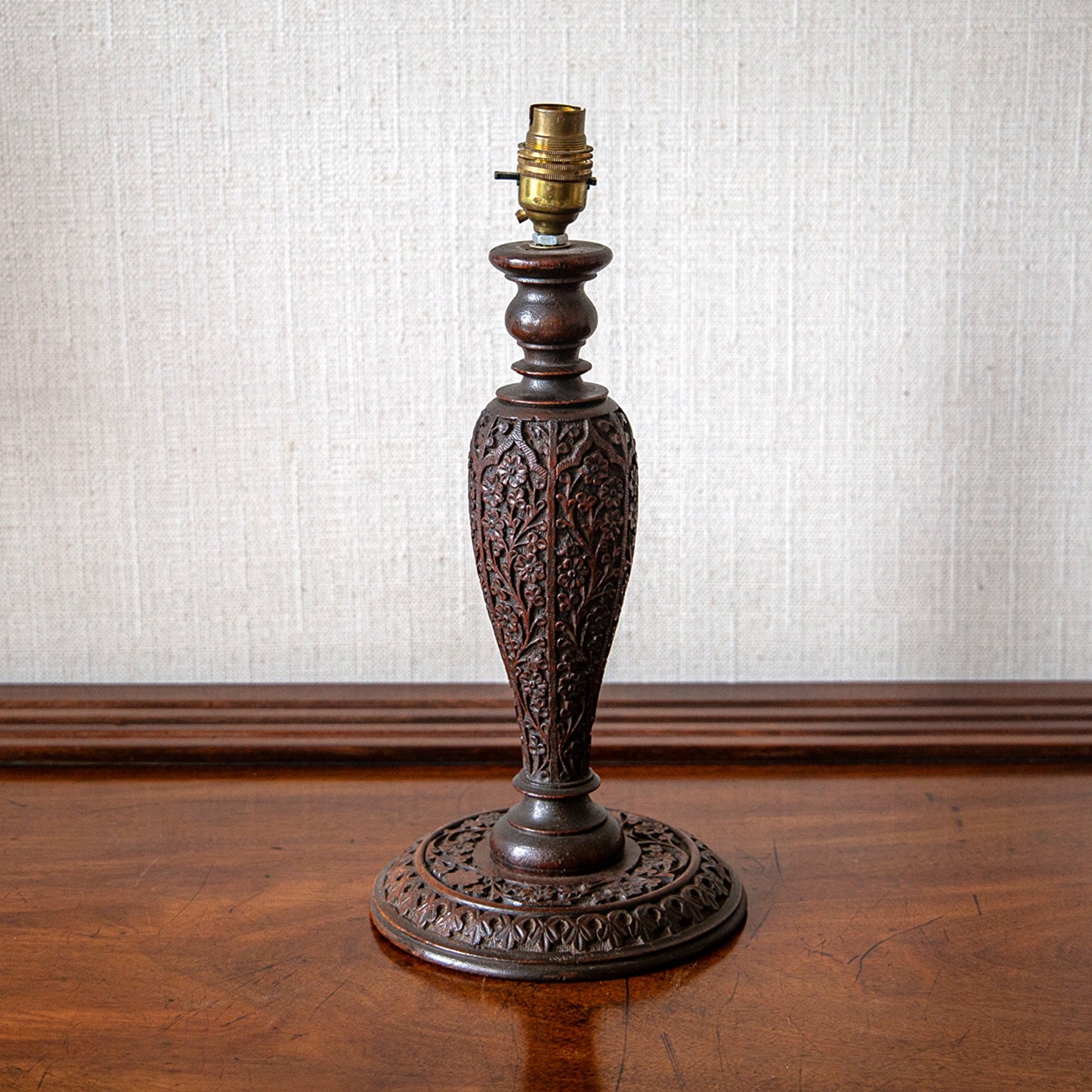 Small Carved Baluster Table Lamp