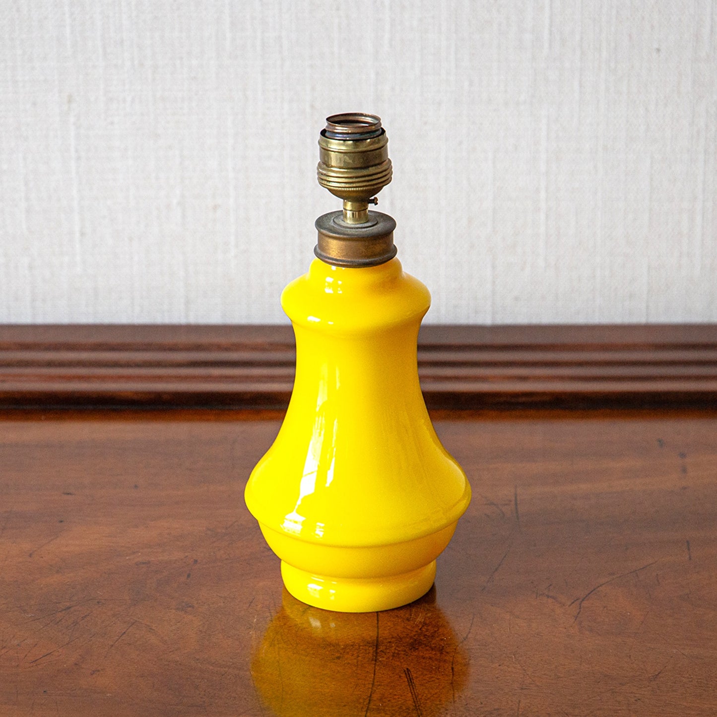 Small Yellow Glass Table Lamp