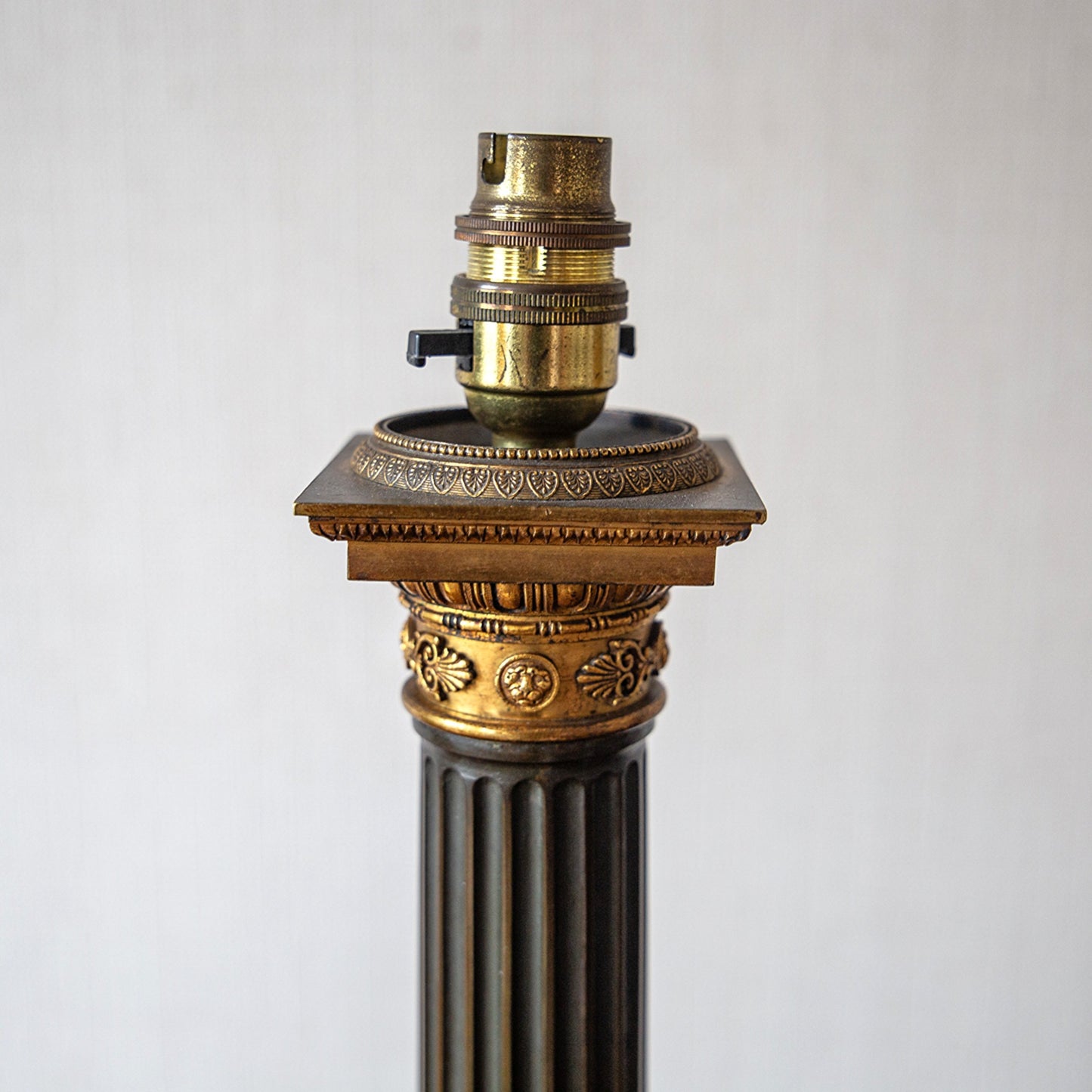 Pair of Columnar Oil Table Lamps