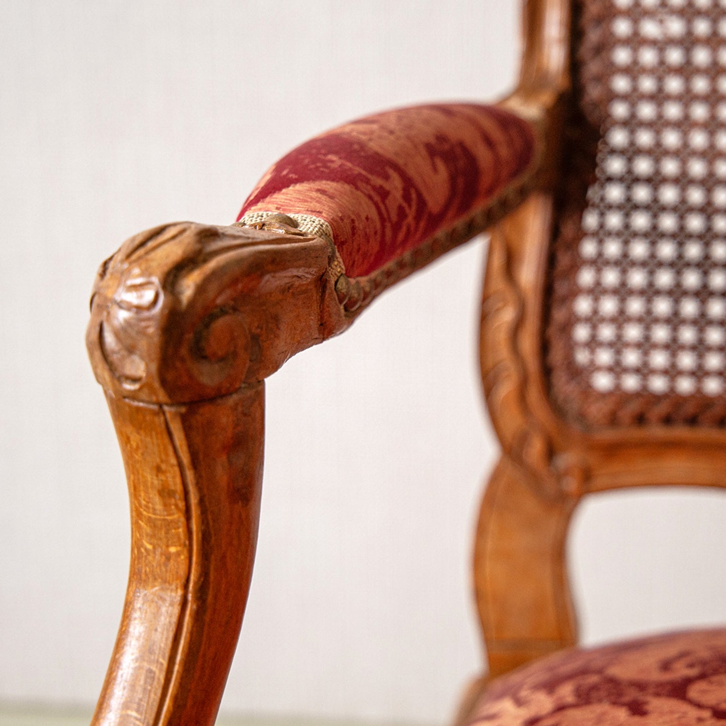 Pair of Carved Beechwood Armchairs by Jean Avisse