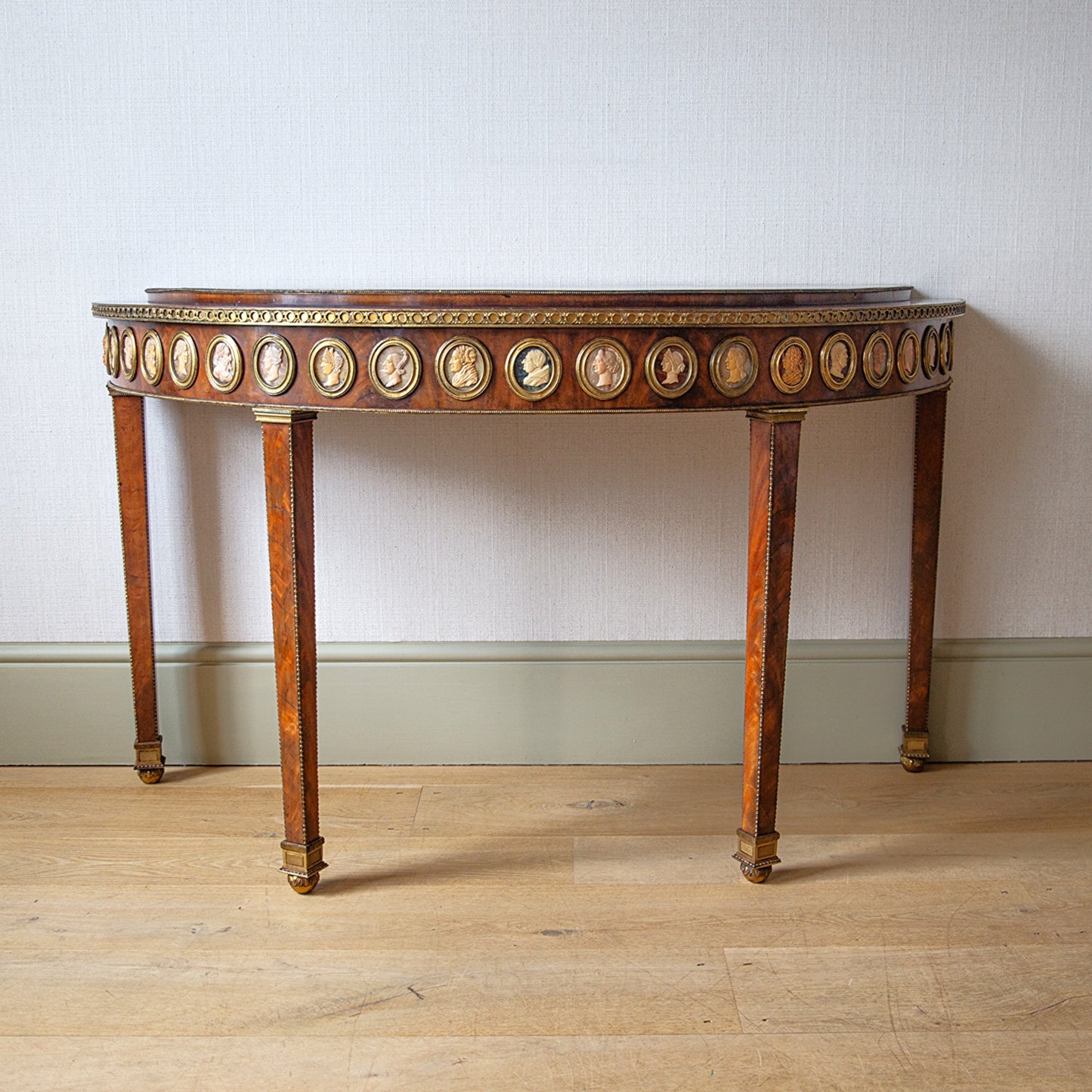 Pair of Demi-Lune Console Tables