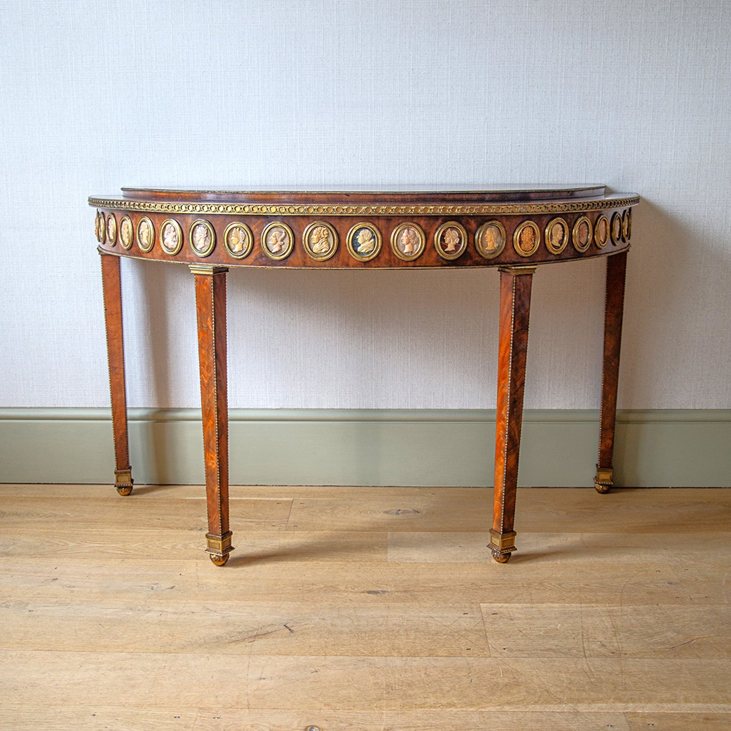Pair of Demi-Lune Console Tables