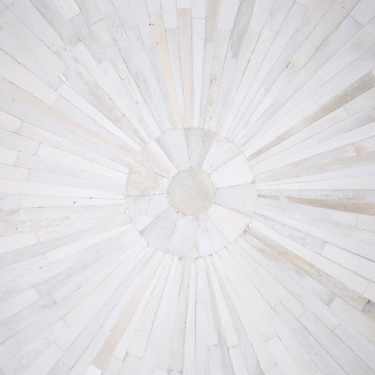 Pair of All White Bone Stools/Tables