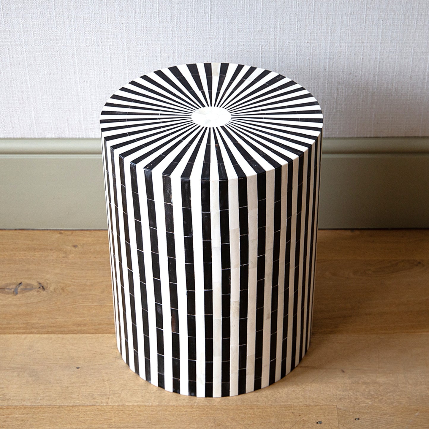 Pair of Horn and Ebonised Stools/Tables