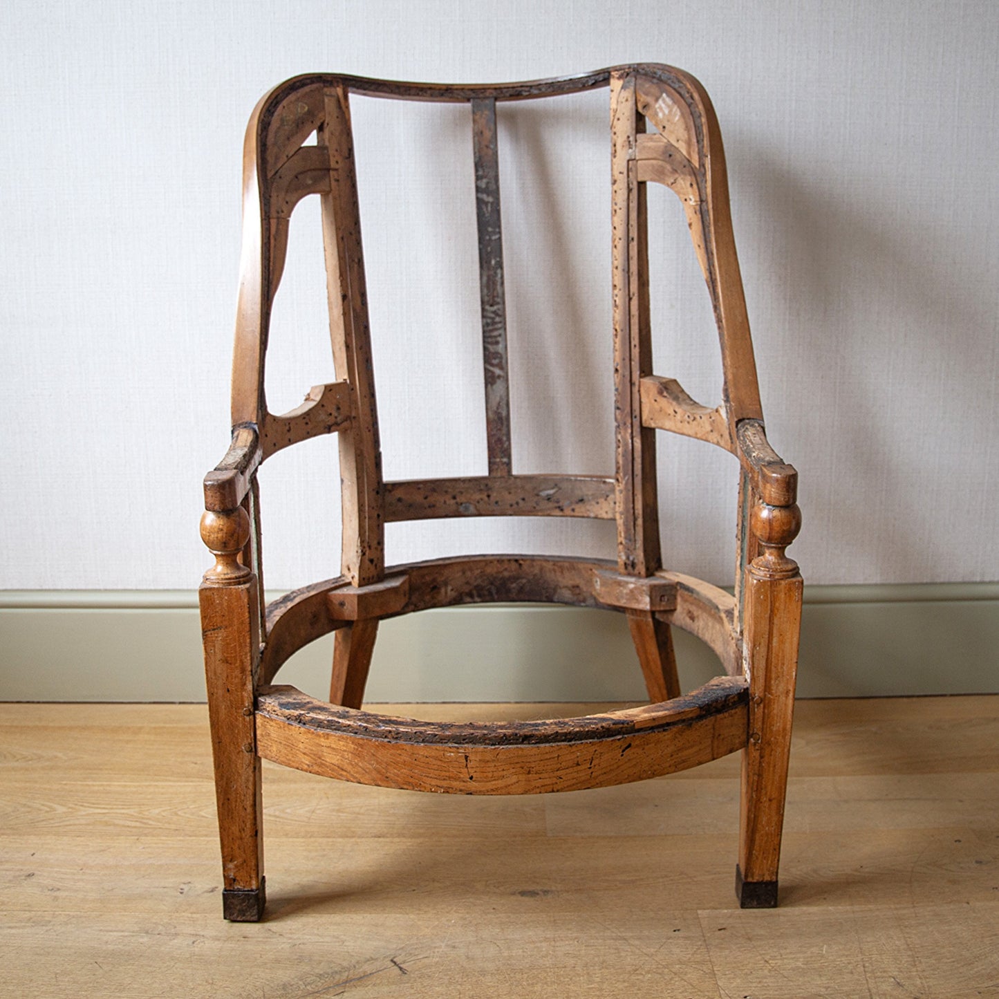 Large Fruitwood Wingchair Frame
