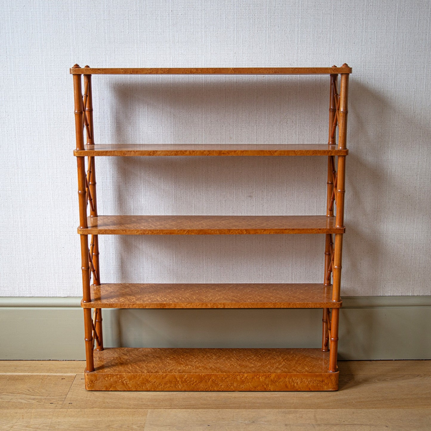 Burr and Bamboo Bookshelf