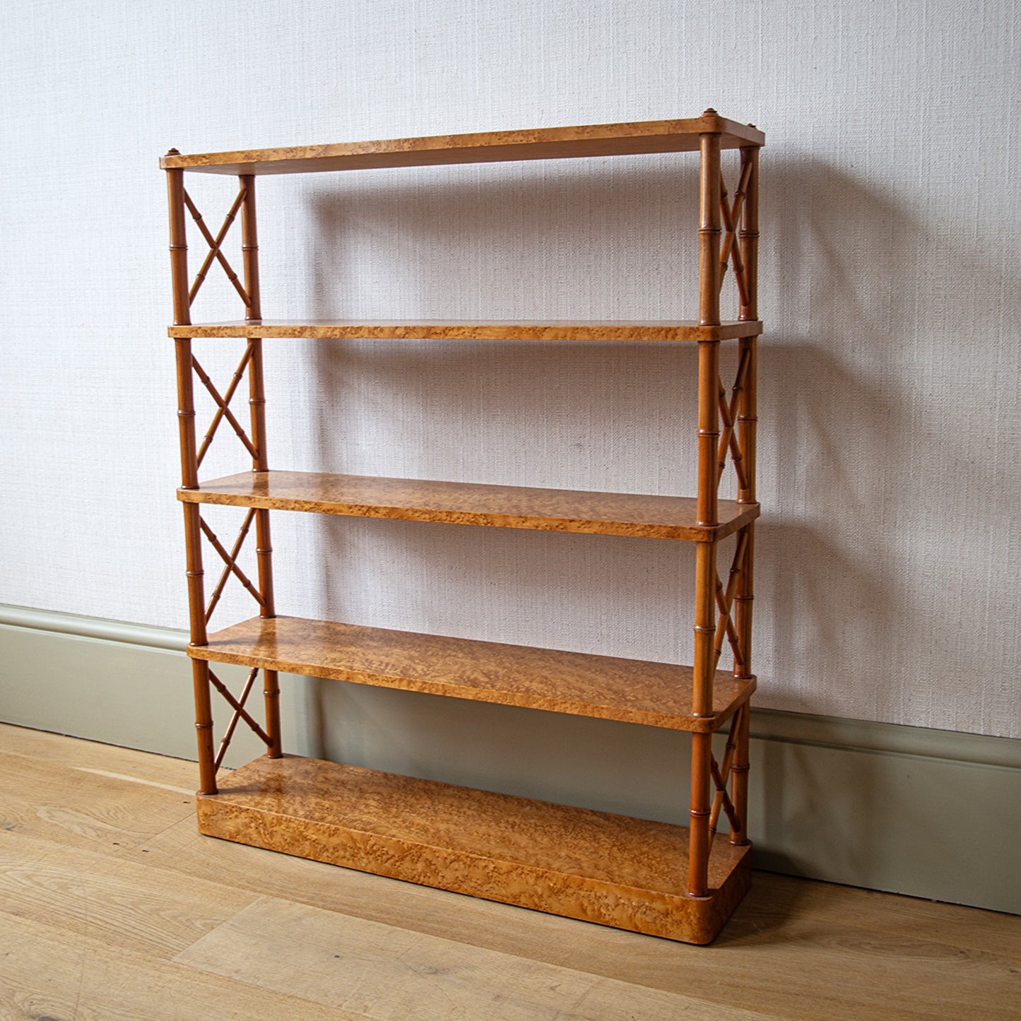 Burr and Bamboo Bookshelf