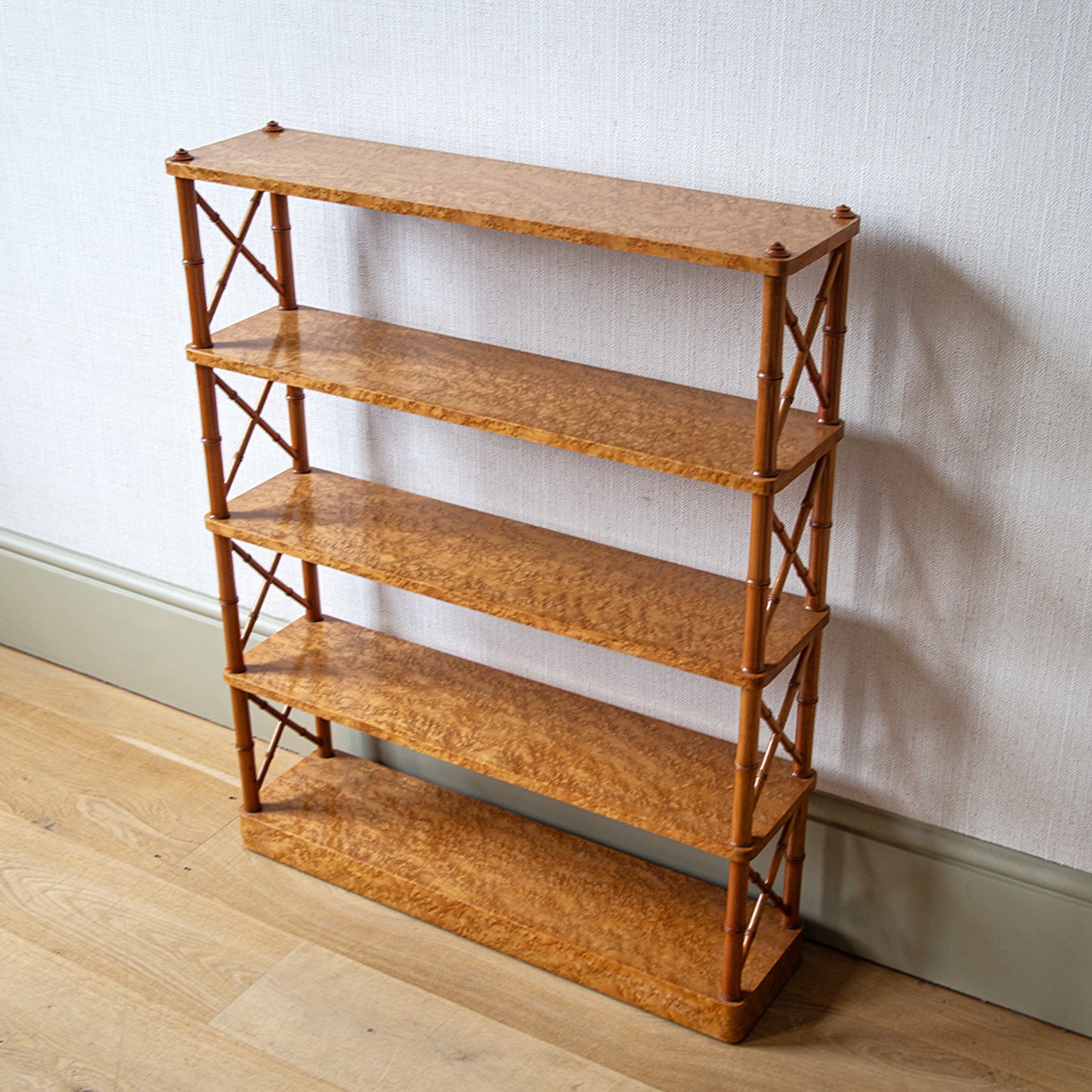 Burr and Bamboo Bookshelf