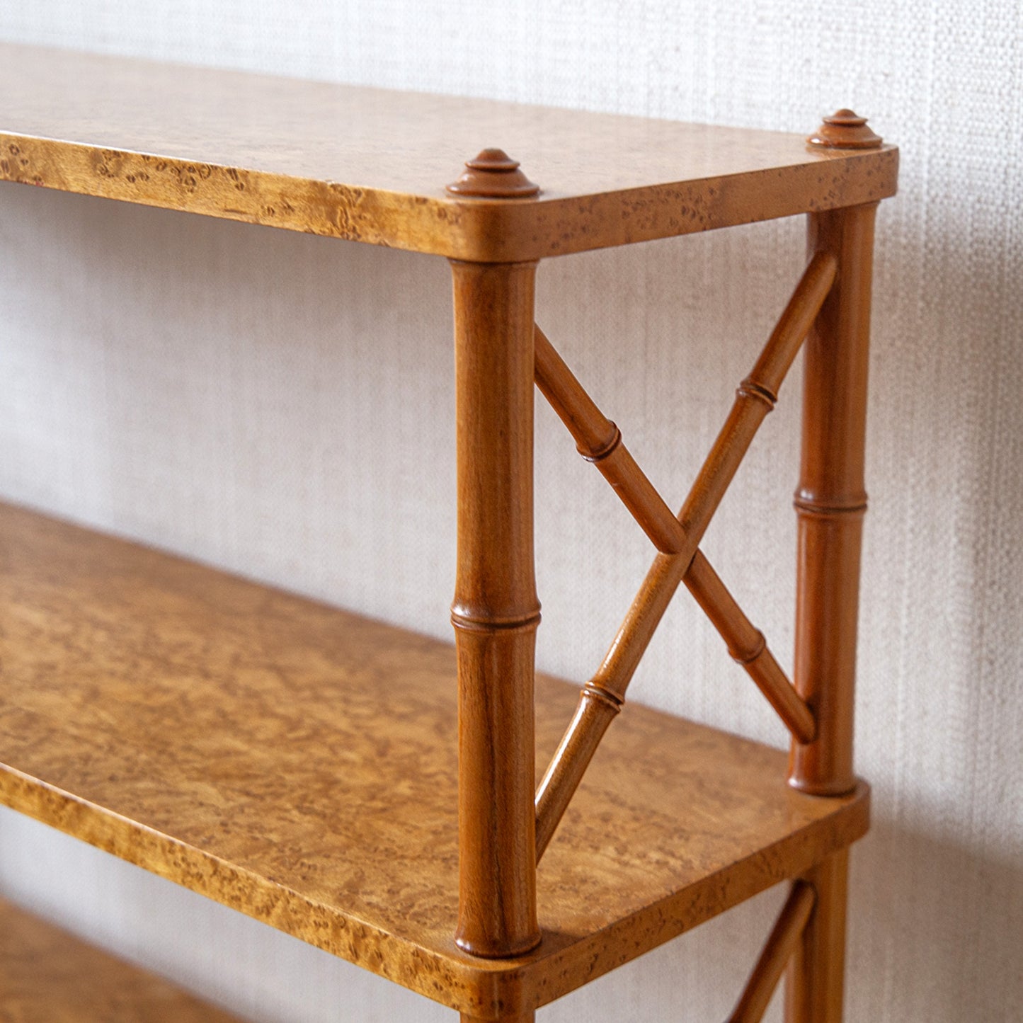 Burr and Bamboo Bookshelf